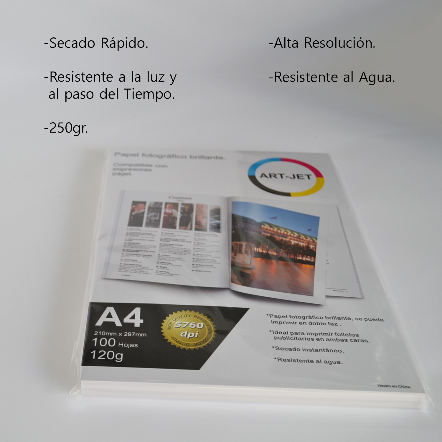 Papel Art-jet® Foto A4 Bifaz Doble Faz 120gr 100 Hojas Glossy - Sumser